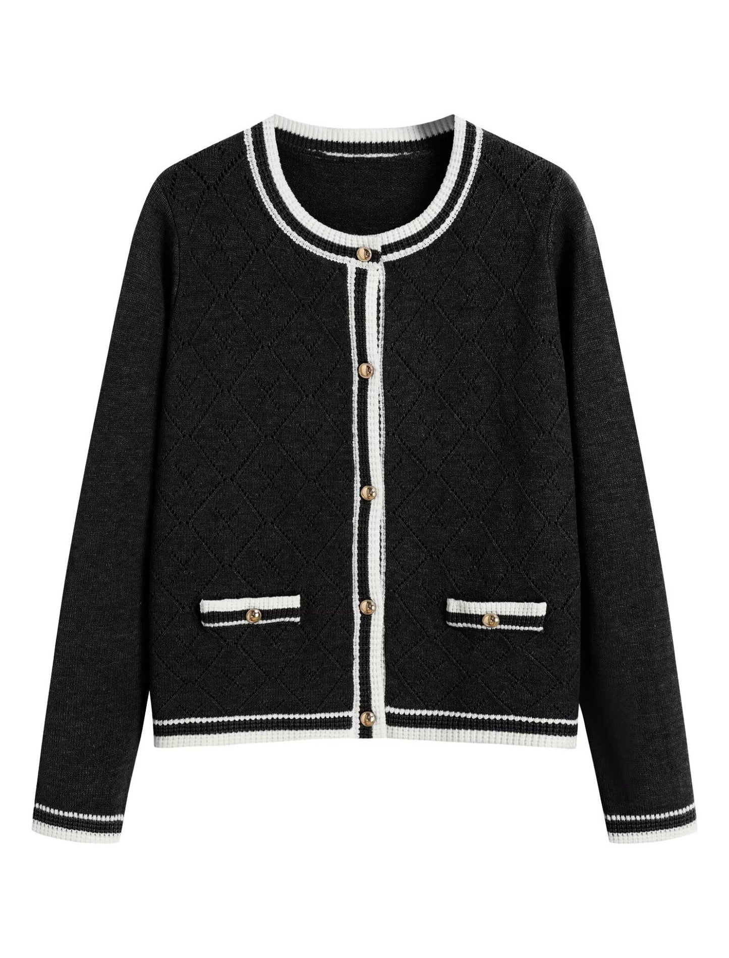 ZAFUL Women's Knit Cardigan Sweaters Fall Open Front Long Sleeve Crochet Knited Button Lightweight Cardigans Outerwear Coats - 7DAY'S