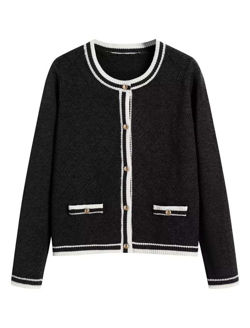 ZAFUL Women's Knit Cardigan Sweaters Fall Open Front Long Sleeve Crochet Knited Button Lightweight Cardigans Outerwear Coats - 7DAY'S
