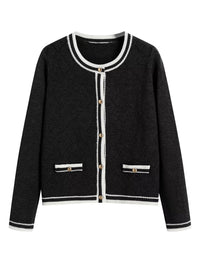 ZAFUL Women's Knit Cardigan Sweaters Fall Open Front Long Sleeve Crochet Knited Button Lightweight Cardigans Outerwear Coats - 7DAY'S