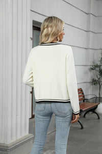 ZAFUL Women's Knit Cardigan Sweaters Fall Open Front Long Sleeve Crochet Knited Button Lightweight Cardigans Outerwear Coats - 7DAY'S