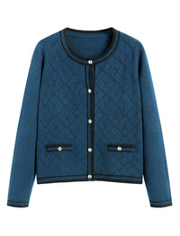 ZAFUL Women's Knit Cardigan Sweaters Fall Open Front Long Sleeve Crochet Knited Button Lightweight Cardigans Outerwear Coats - 7DAY'S