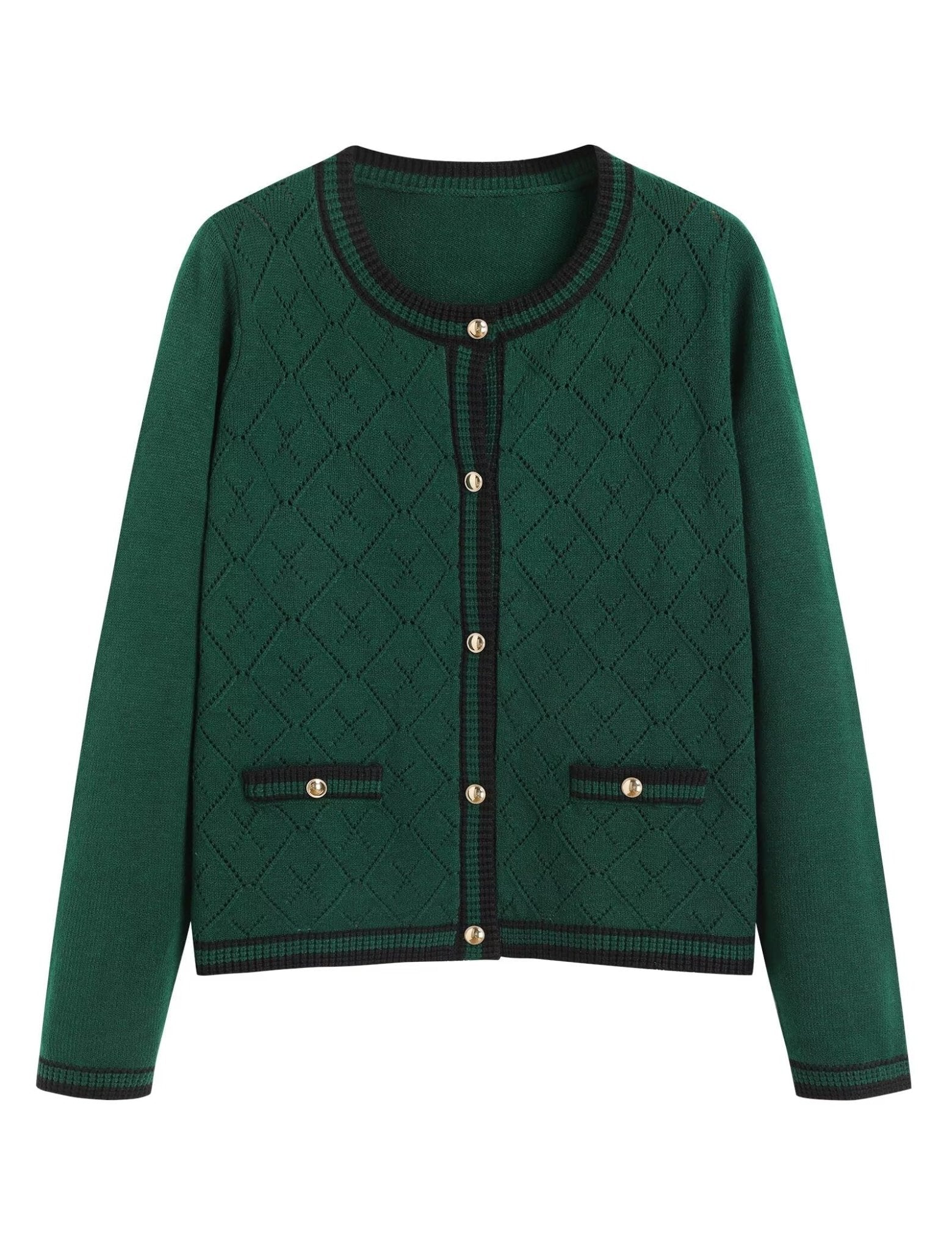 ZAFUL Women's Knit Cardigan Sweaters Fall Open Front Long Sleeve Crochet Knited Button Lightweight Cardigans Outerwear Coats - 7DAY'S