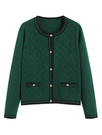ZAFUL Women's Knit Cardigan Sweaters Fall Open Front Long Sleeve Crochet Knited Button Lightweight Cardigans Outerwear Coats - 7DAY'S