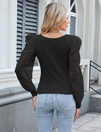 ZAFUL Womens Mesh Long Sleeve Tops Sexy Going Out Shirts Casual Fall Outfits - 7DAY'S