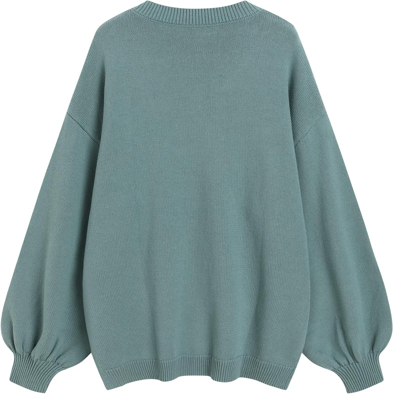 ZAFUL Women's Oversized Sweater 2025 Fall Casual Trendy V Neck Knit Side Slit Long Sleeve Pullover Top - 7DAY'S