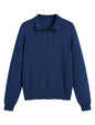 ZAFUL Womens Quarter Zip Pullover Sweater Casual Fall Oversized Sweaters Long Sleeve V Neck Texture Knit Jumper Tops Outfits - 7DAY'S