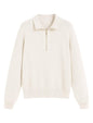 ZAFUL Womens Quarter Zip Pullover Sweater Casual Fall Oversized Sweaters Long Sleeve V Neck Texture Knit Jumper Tops Outfits - 7DAY'S