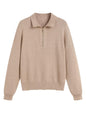 ZAFUL Womens Quarter Zip Pullover Sweater Casual Fall Oversized Sweaters Long Sleeve V Neck Texture Knit Jumper Tops Outfits - 7DAY'S