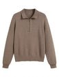 ZAFUL Womens Quarter Zip Pullover Sweater Casual Fall Oversized Sweaters Long Sleeve V Neck Texture Knit Jumper Tops Outfits - 7DAY'S