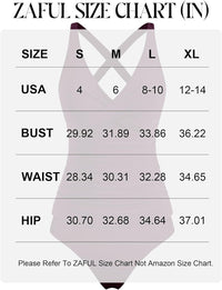 ZAFUL Womens Tankini Swimsuits Push Up Warp V Neck Swim Top Tummy Control Bottom Sexy Two Pieces Ruched Bathing Suit - 7DAY'S