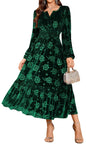ZAFUL Womens Velvet Dresses Long Sleeve Cocktail Party Wedding Guest Dress - 7DAY'S