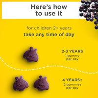 Zarbee’s Kids Elderberry Immune Support* Gummies, Daily Vitamins A C D3 E & Zinc, Real Elderberry Extract, Gelatin & Gluten Free, No Artificial Flavors, Natural Berry Flavor, Ages 2+, 42 Ct Bottle - 7DAY'S