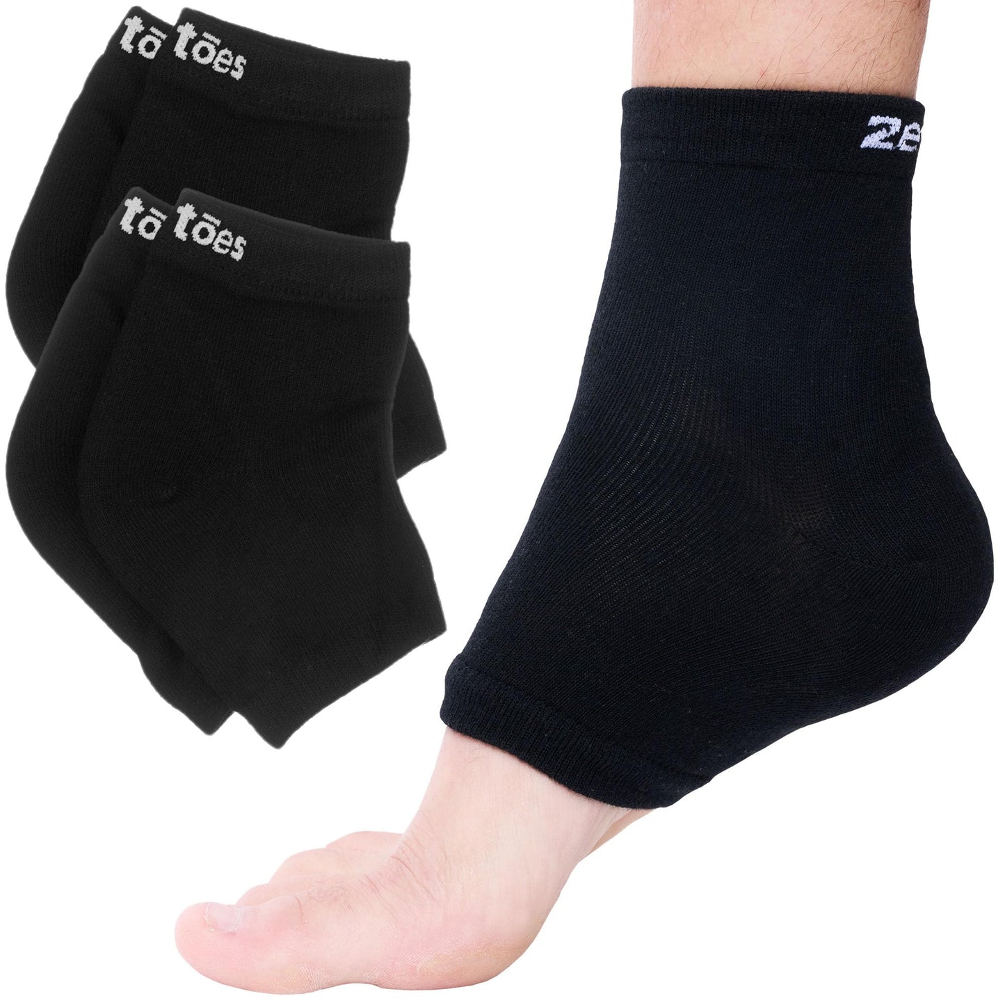 ZenToes Moisturizing Socks for Cracked Heel Treatment - Vitamin E, Olive Oil and Jojoba Oil Infused Heel Socks to Soften and Hydrate (Fuzzy Blue, Regular) - 7DAY'S